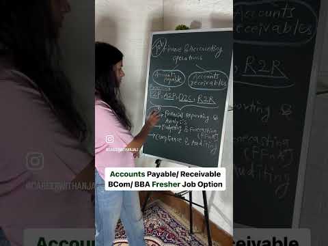 Accounts Payable/ Receivable Fresher Jobs for #bcom #bba #mcom #mba #freshers #graduate #employment