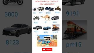 New Update Indian Bike Driving 3D game all Cheat code #gaming #ytshorts #gta #youtubeshorts #video