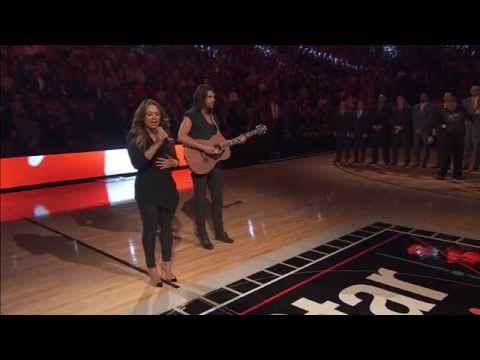 Tamia sings Canadian National Anthem at NBA All-Star Game 2015