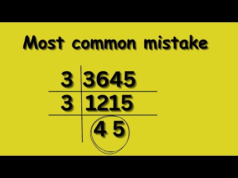 Most common mistake that students do| prime factorization of 3645| maths climber