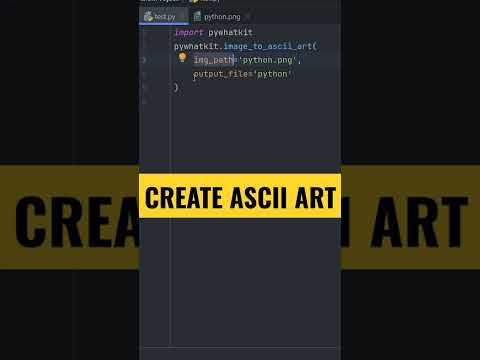 Python - Create ASCII art from Image 😳😳😳 #python #shorts #pythonshorts