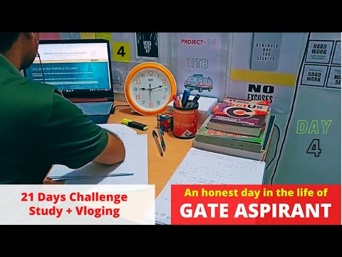 Day-4 || 21 days challenge📚|study vlog | an honest day in the life of gate aspirants