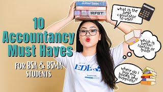 10 Essentials for Accountancy Students 📚✍🏼 (must haves for study, productivity, etc) BSA students 🇵🇭