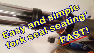 Easy DYI Fork Seal Install - electrical tape