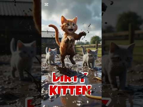 DIRTY KITTEN #catvideos #catstory #catlover #aicat #easylearning #forkids #forchildren #funny #cats