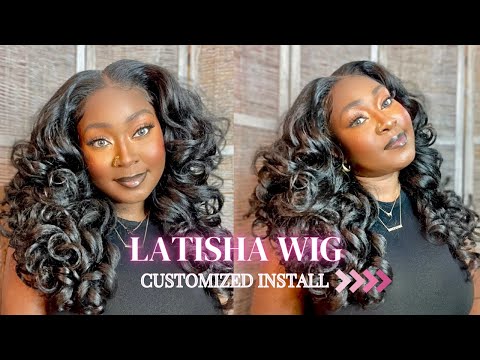 LATISHA WIG INSTALL | CUSTOMIZING A SYNTHETIC WIG | KINKY STRAIGHT