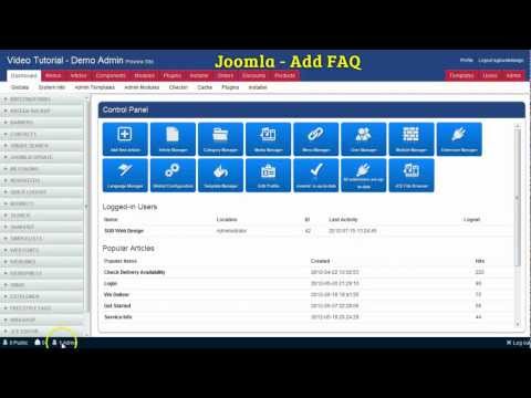 Joomla - Add FAQ