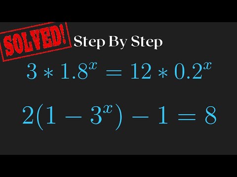Solving 2 exponential equations step-by-step. Preparation for AIME and Highschool math.