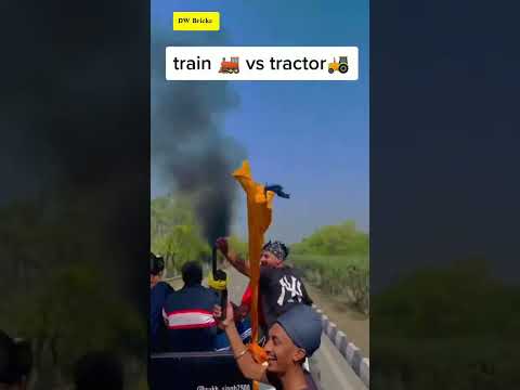 race #viral #trending #tractor #train #shortvideo #funny #top #race #shorts