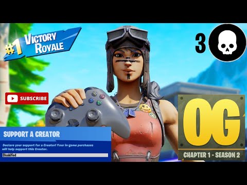 Fortnite OG | 3 Kill Win Gameplay | Controller Player | Creator Code: Cloakified (1080p Open)