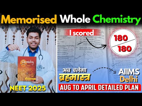Score 180/180 in Chemistry |Complete Step By Step Guide 9 Months Strategy #neet2025 #neet_Chemistry