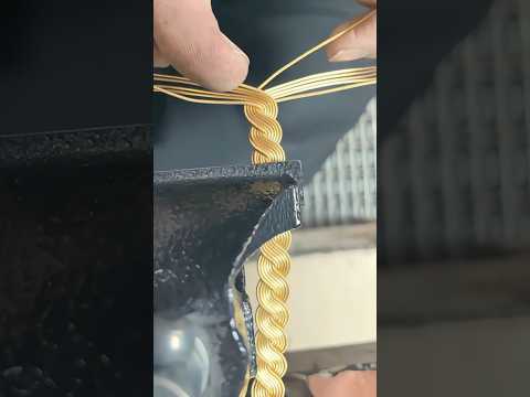 Handmade Gold Chain Making Process 🌐  #jewelry #luxury #gold