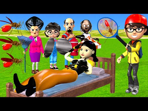 Scary Teacher 3D vs Squid Game Challenge Girl Mosquito Bite Speed While Sleeping Who Gets Bit Faster