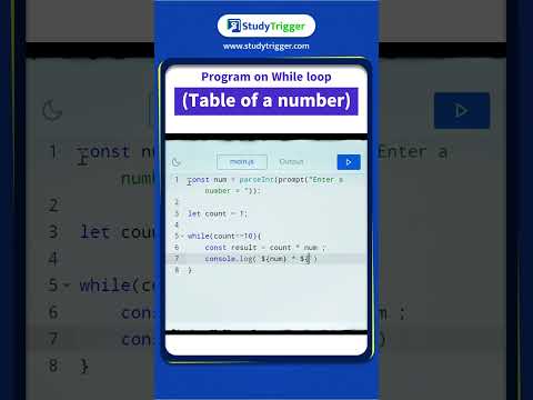 Amazing Table of a Number Trick | StudyTrigger.com #codingshorts #viral #table #algorithm