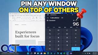 How to Pin Any Window on Top of Others - Windows Trick