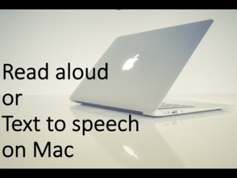 How to read aloud or listen to your documents in Mac