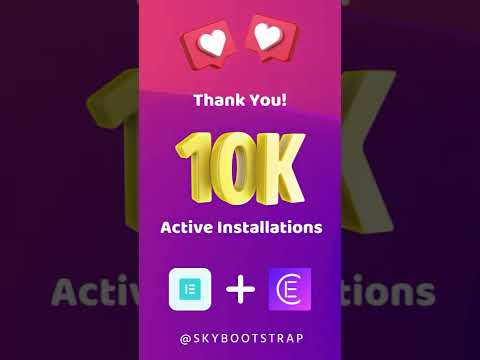 👉 Congratulations! 10K Active installations | Skyboot Elementor Icons Plugin