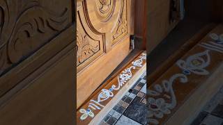 simple doorstep kolam #shorts #shortsfeed #kolam #rangoli