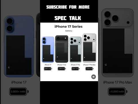 iPhone 17 Series Battery Compared 🔋 Air vs Pro Max! #iPhone17 #BatteryLife #AppleLeaks #TechShorts