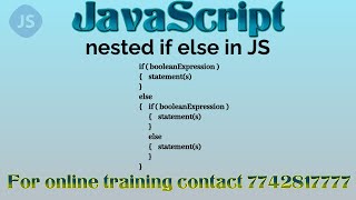 JavaScript Nested If-Else Statement for Beginners: Step-by-Step Guide