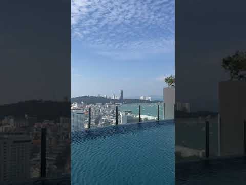 Rooftop infinity pool shorts #pattaya  #thailand  #asia #shorts