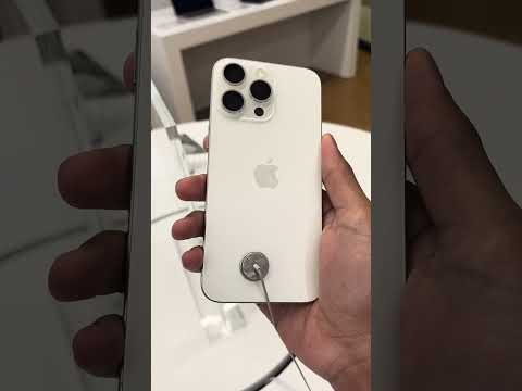 White Titanium iPhone 15 Pro Max!! #trending #apple #tech #youtubeshorts