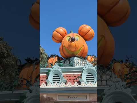 HILARIOUS Halloween Pumpkin Decor 🎃 at Disneyland ✨ #ASMR #Shorts
