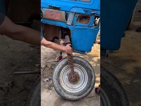 🛠 Fixing E-Rickshaw Front Wheel & Suspension #Rickshaw #Repair #maintenance #automobile #shorts #diy