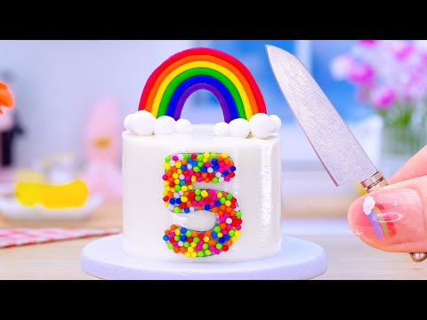 Amazing Miniature Colorful Cake Decorations | ASMR Miniature Rainbow Fondant Cake Decorating Ideas