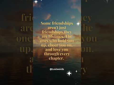 💖 True Friendship = Lifeline 💫 #RealFriend#EmotionalQuotes #FriendshipGoals #quotesHeartTouching