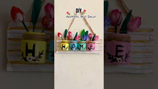 DIY Aesthetic Wall Decor #shortsviral #shorts #crafting #wallhangingcraftideas #diy #KOMALARTWORLD