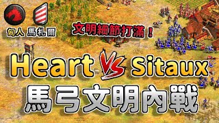 【世紀帝國2決定版】這就是頂尖職業選手馬弓文明內戰嗎？文明細節打好打滿！【中世紀大師賽】《匈人 vs 馬札爾》【CC字幕】