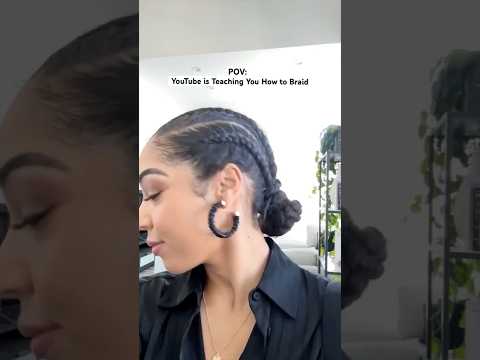 New Braiding Skills courtesy of YouTube University 🙂‍↕️ #howtobraid #cornrows #protectivestyles