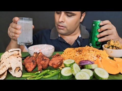 Chicken Biryani Eating | Chicken Lollipop | Chicken Curry | Asmr Eating Show | Mikbang Video |