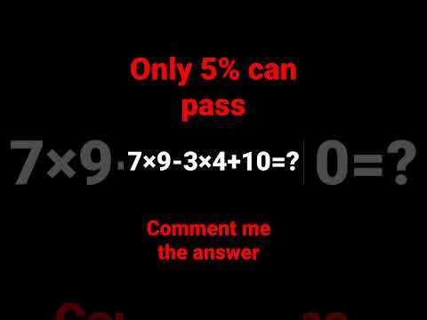 test your iq level....#maths