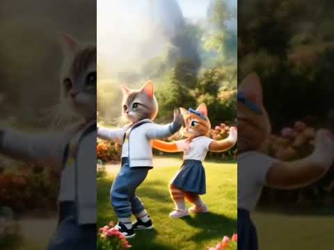 viral funny cat dance #shorts #cute