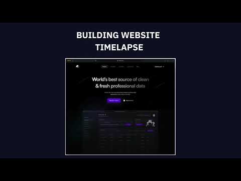 Coding Timelapse. Website building
