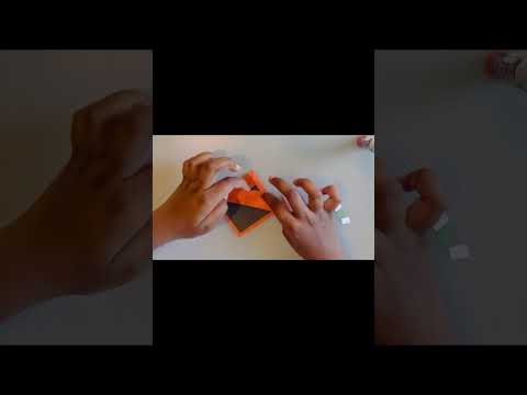 Origami Halloween Pumpkin Bookmark.