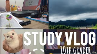 Study vlog 🌼 | 10th grader | Aesthetic study vlog