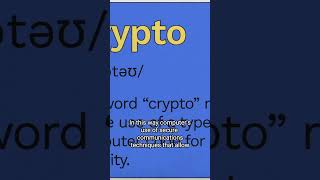 What does the word ‘crypto’ mean? #shorts #crypto #cryptocurrency #cryptoeducation #learncrypto