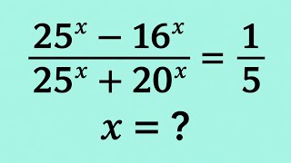 Brazil | A Nice Math Olympiad Exponential Equation | X=? 
