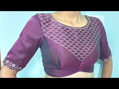 Readymade neck blouse ki cutting aur stitching kaise kare ? How to stitch Boat neck blouse design