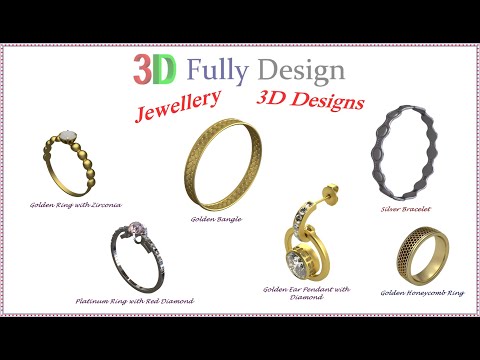 3D Designs of Simple Jewelleries, #3Dmodeling, #Solidworks, #Creo, #3dRenderings, #Jewellery