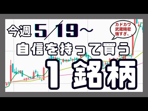今週（5/19〜）専業が自信を持って買う1銘柄