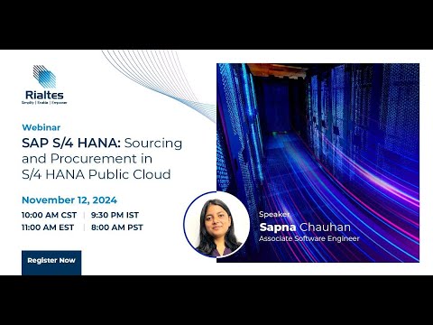 SAP S/4 HANA: Sourcing and Procurement in S/4 HANA Public Cloud [Webinar]