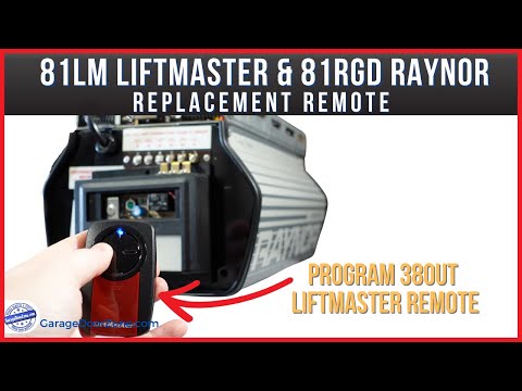 81LM Liftmaster & 81RGD Raynor Remotes - how to use 380UT Liftmaster garage door remote replacement