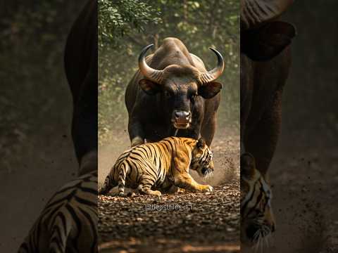 The Strongest Wild Cow on Earth #wildanimals #gaur #shorts