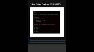 Python Coding Challenge ID 01100825