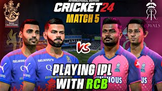 RCB vs RR - Thriller 😍🔥 - Playing IPL as RCB in Cricket 24 #5