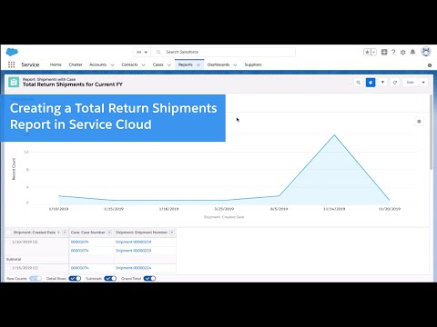 Creating Reports in Salesforce Service Cloud - Creating a Total Return Shipments Report